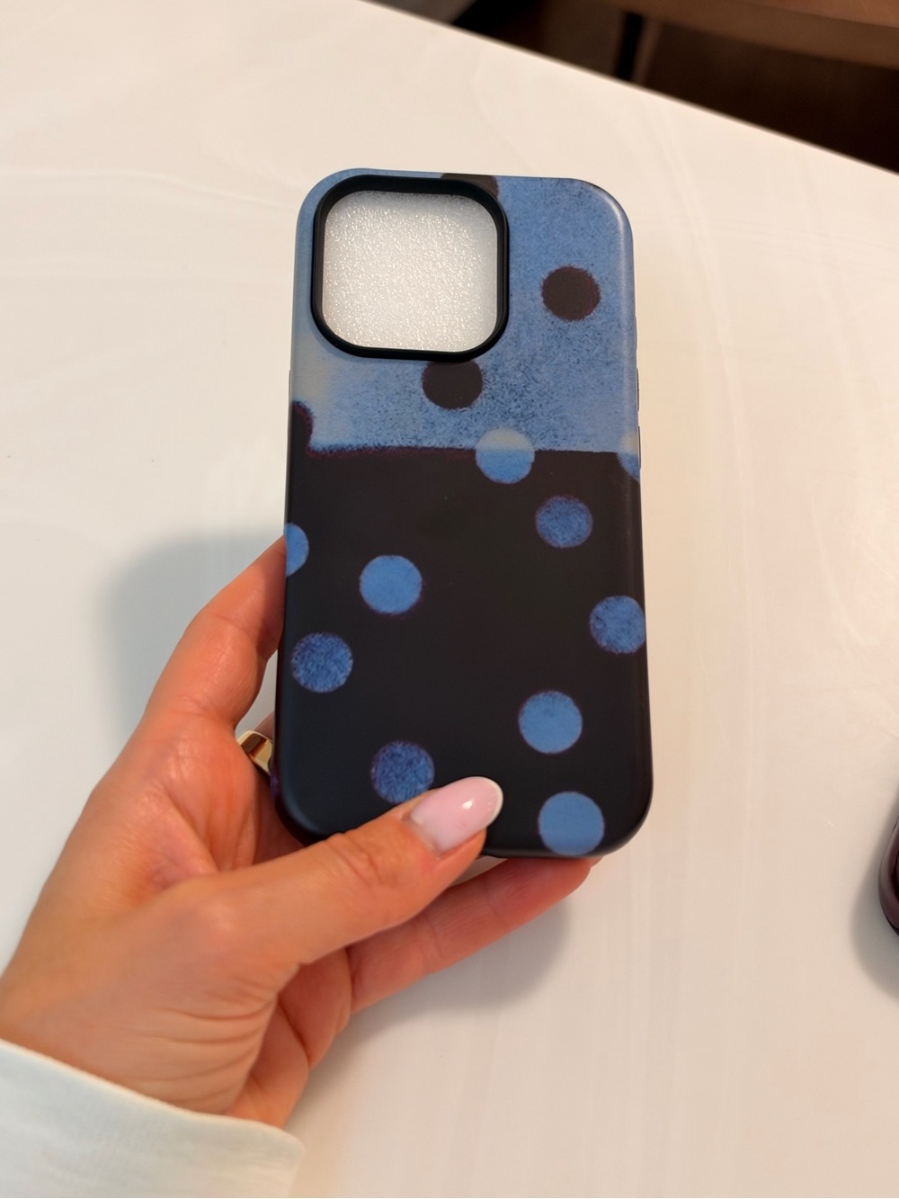 Blue brown Polka Dot Phone Case - 16 Pro